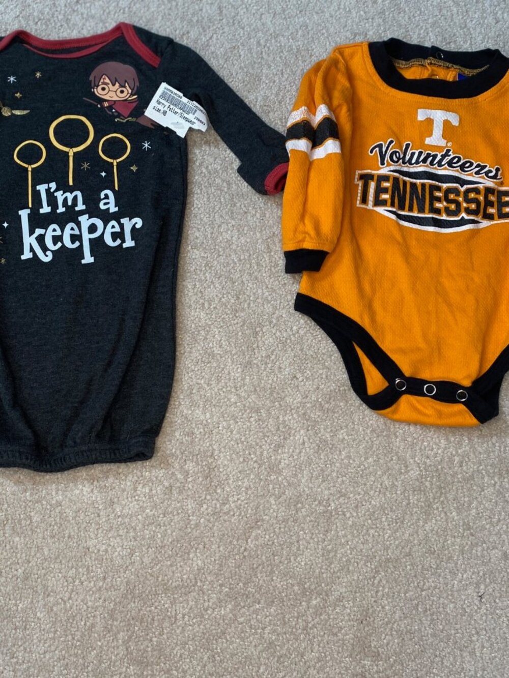 Baby Boy Clothing Univ of Tn and Harry Potter Birth to 18months